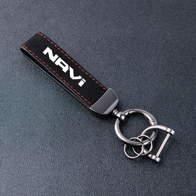 For HONDA DREAMWING Navi 110 Navi110 Universal All Year Accessories Motorcycle High-Grade Keyring Leather Suede Keychain