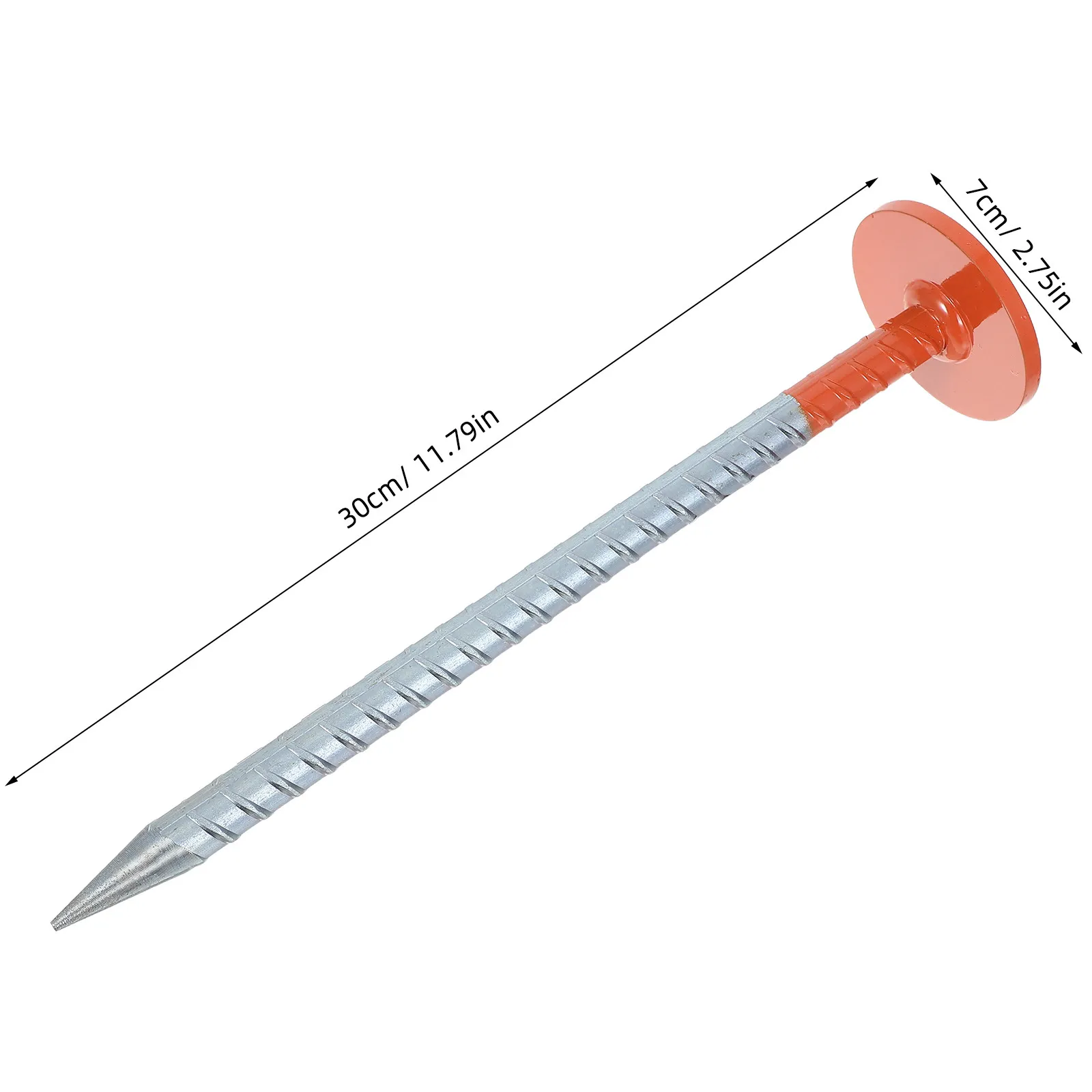 Heavy Duty Ground Markers Property Line Stakes Bright Colored Tops for Yard Perimeter Construction Line String Stakes Survey