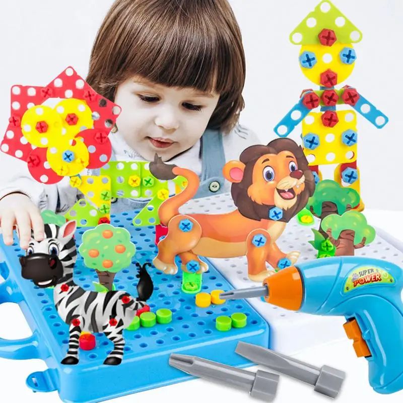 Puzzle Drill And Screwdriver 289PCS/Set Tool Educational Set Tool Educational Set Creative Construction Toys For Boys Girls Aged