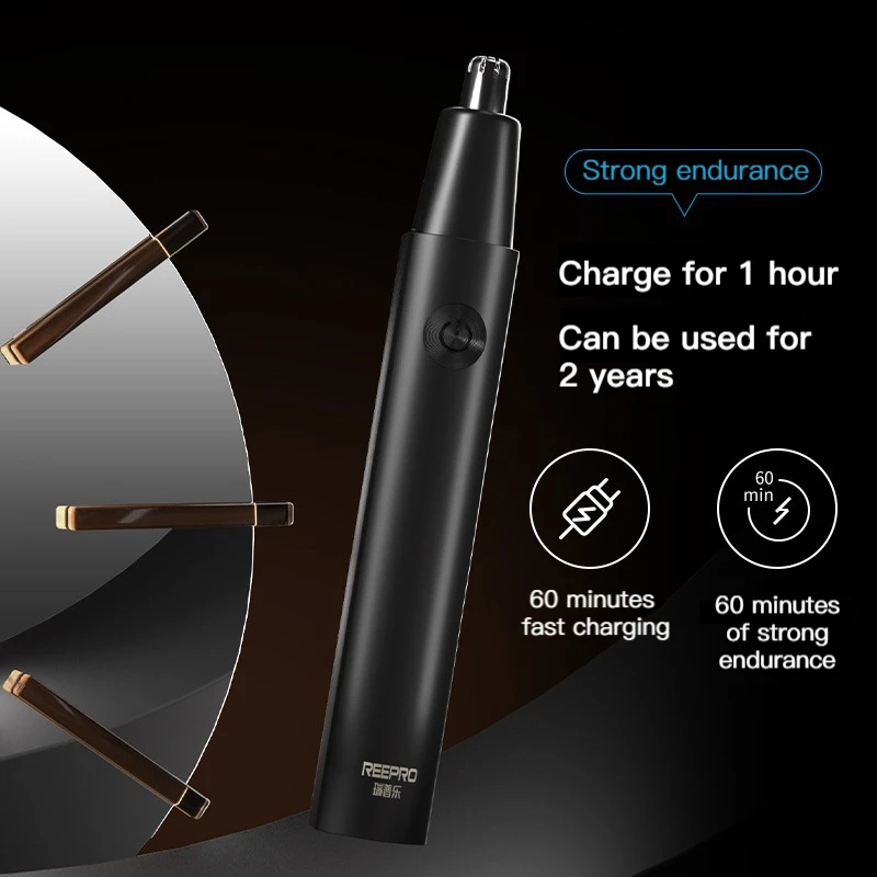 Afeitadora eléctrica recargable para hombres, afeitadora de pelo de nariz, recargable, segura, resistente al agua