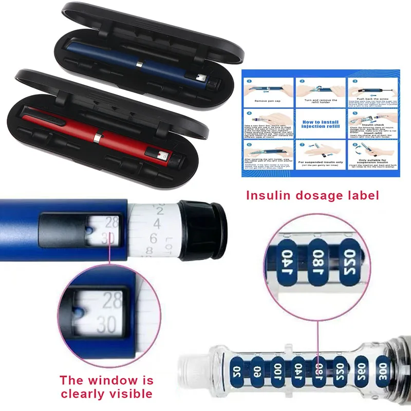

Портативная инсулиновая ручка 3 мл для пациентов с диабетом, для использования дома и в дороге, для инъекций инсулина при диабете.