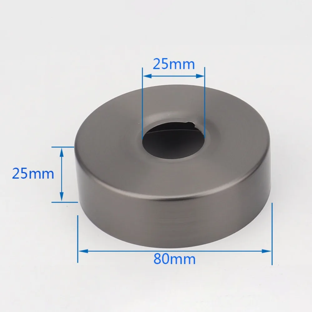 Stainless Steel Gun Gray Shower Faucet Escutcheon Plate Mixing Valve Cover Heightened Enlarged Concealed Mount