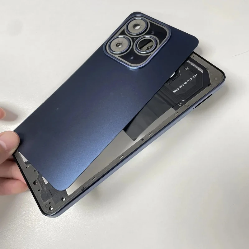 ل انفينيكس الساخن 40i X6528 X6528B الإسكان الكامل الإطار الأوسط + البطارية الغطاء الخلفي الباب الخلفي مع عدسة الكاميرا إصلاح أجزاء #3