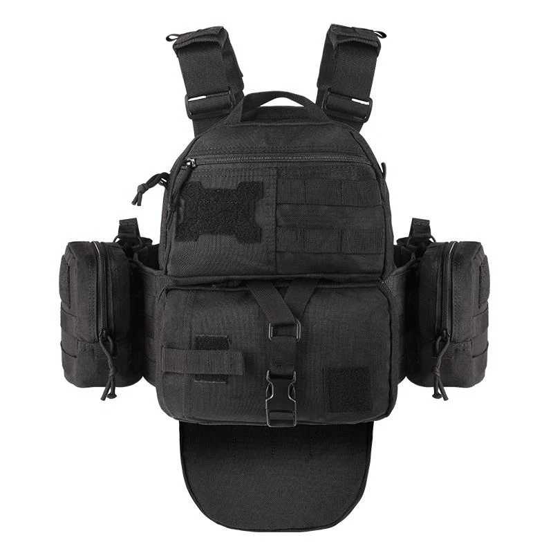 YAKEDA Quick Release Chaleco Tactical Plate Carrier Molle Crotch Protection Tactical Vest 1000D polyester