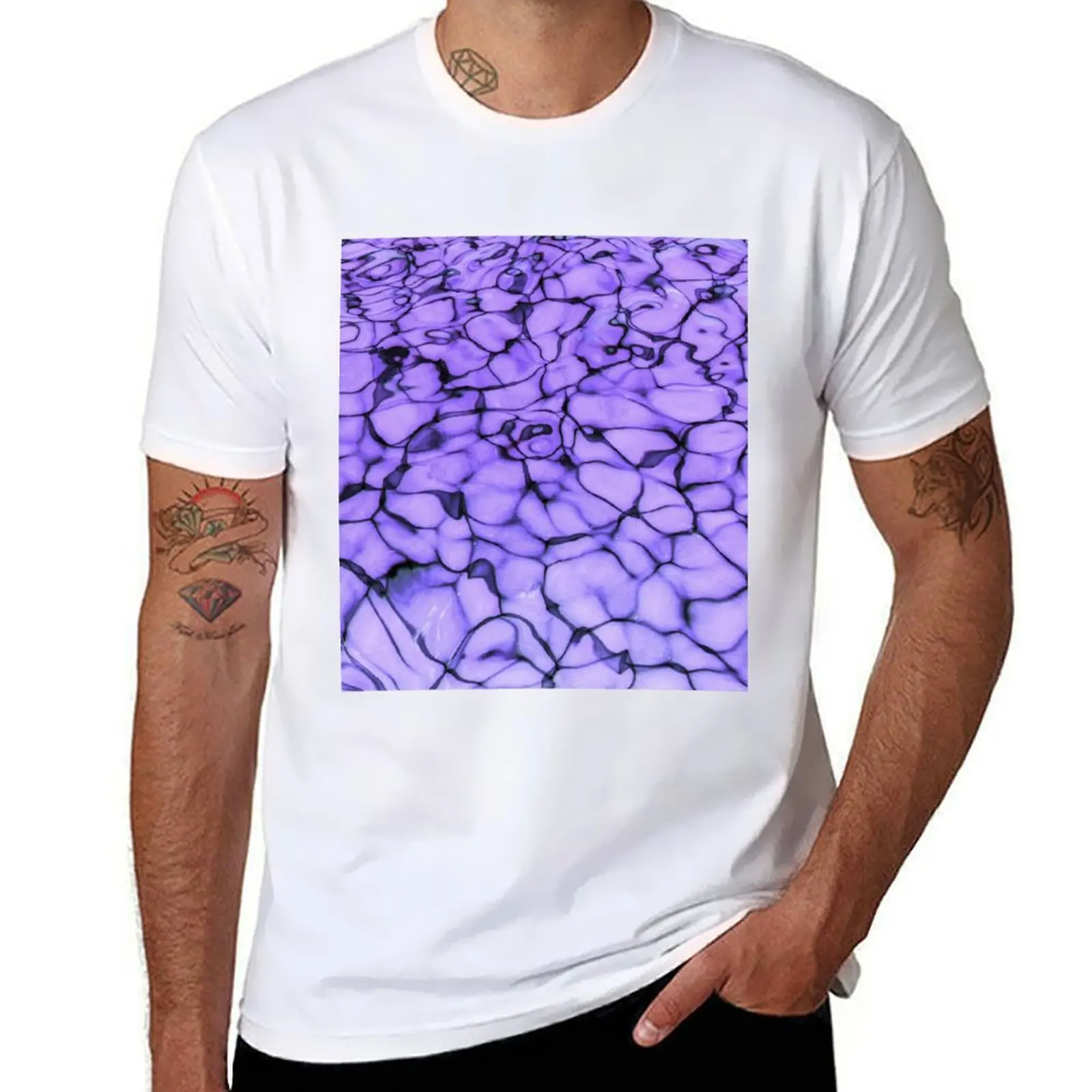 

Abstract Purple Water Texture T-Shirt man t shirt graphic cotton t shirt pack t shirts for man slim fit T-Shirt