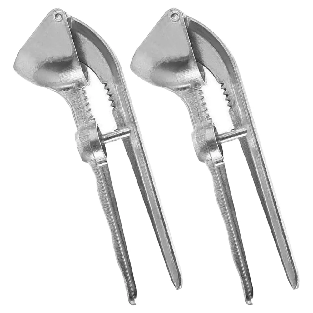 

2Pcs Manual Press Tool Crusher Gadgets Aluminum Alloy Mincer Garlic Crusher for Kitchen Hand Operated Garlic Masher