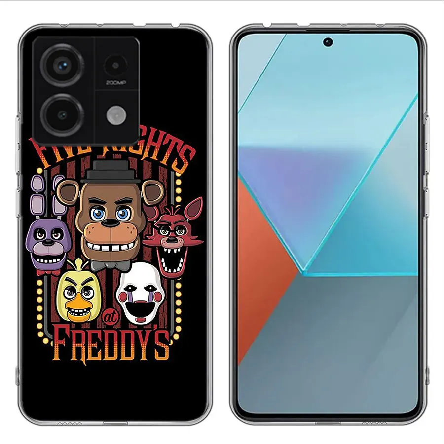 F-Freddy's F-Five N-Nights Clear Phone Case For Xiaomi Redmi 12 12C 10 10A 10C 9 9A 9C 9T Note 13 12 Pro + 12S TPU 8 8A 7 7A Pat