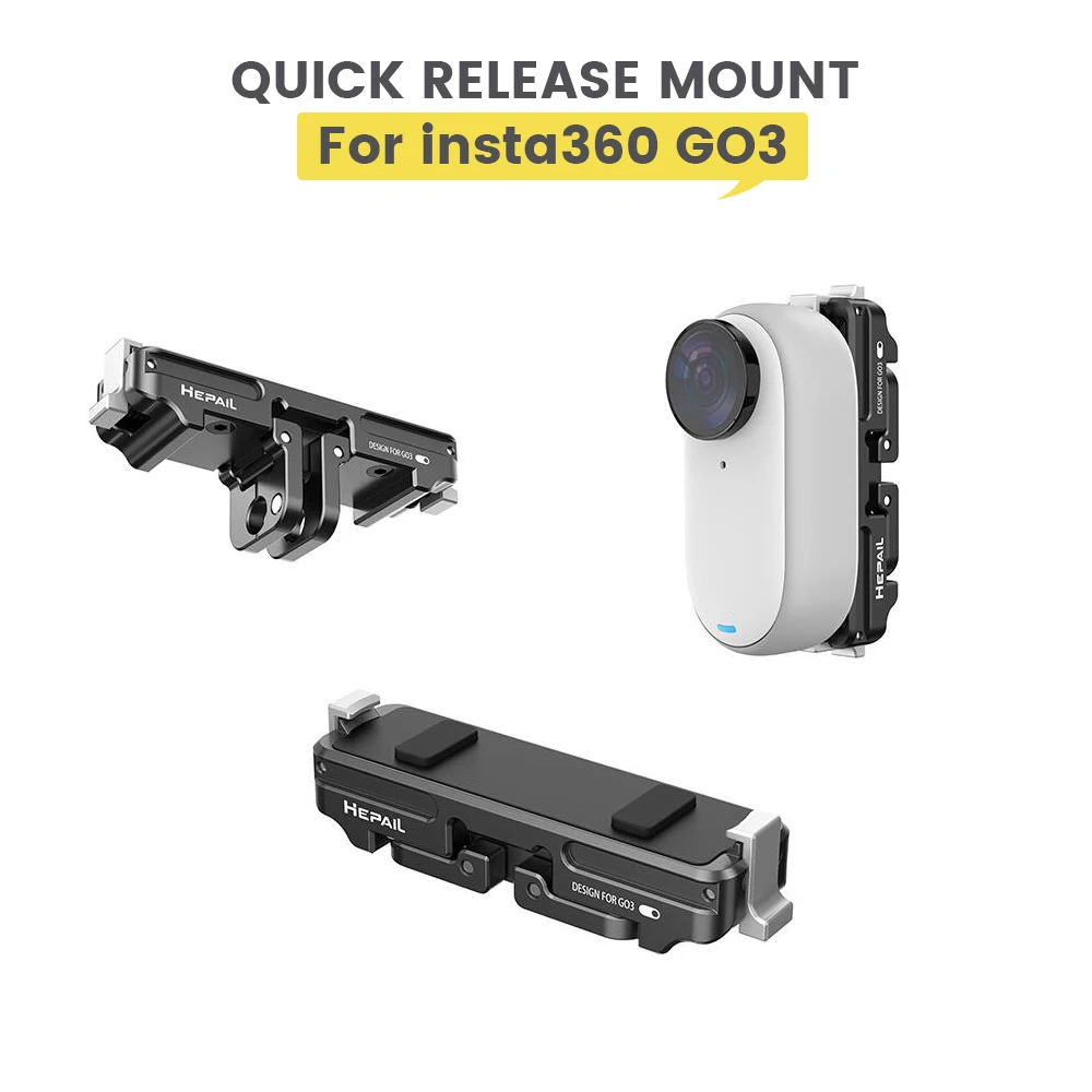 

For Insta360 Go 3 Magnetic Quick Release Base Adapter /4 Screw Aluminum Mount Brackets Extension Action Camera Accessories