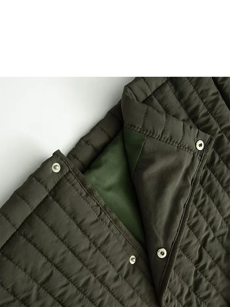 

HH Women Fashion Casual Solid Long Sleeves Stand Collar Removable Scarf Decoration Cotton Jacket Female Winter Warm Short Coat