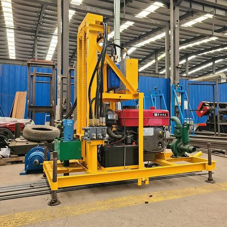 Latest Design 100-150m Deep Water Well Hydraulic Portable Diesel Water Well Drilling Rig Machine Prices For Sale