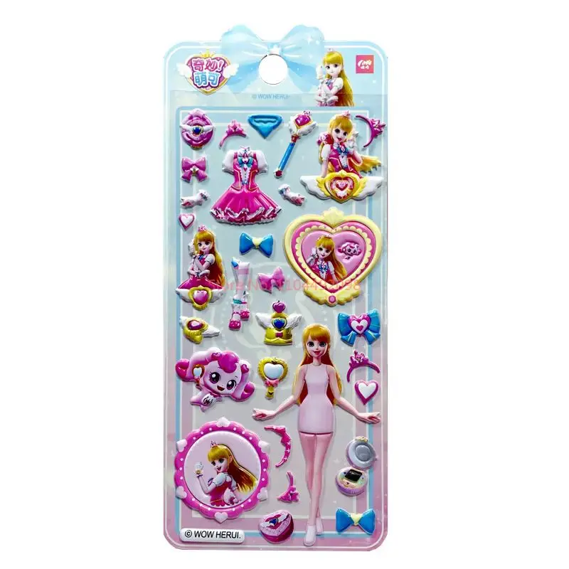 حار بيع الصيد Teenieping ملصقات الكرتون أنيمي الأميرة اللباس ملصقات الفتيات رياض الأطفال مكافأة ملصقات مجموعة هدية عيد ميلاد