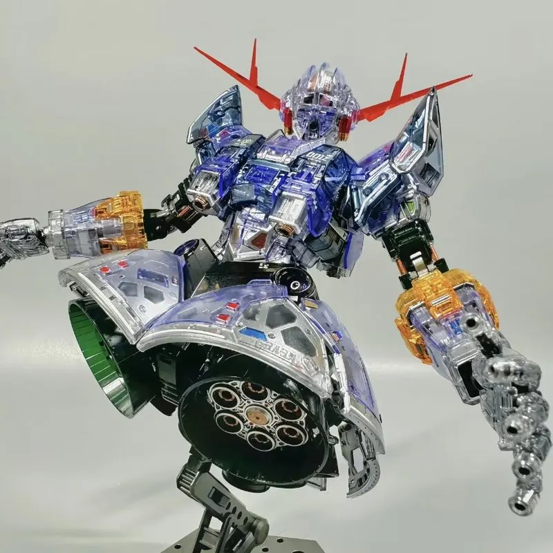 GaoGao 1/144 Clear Transparent Zeong Electroplated Plated Mecha Assembly Model With Water Slide Decal Stand