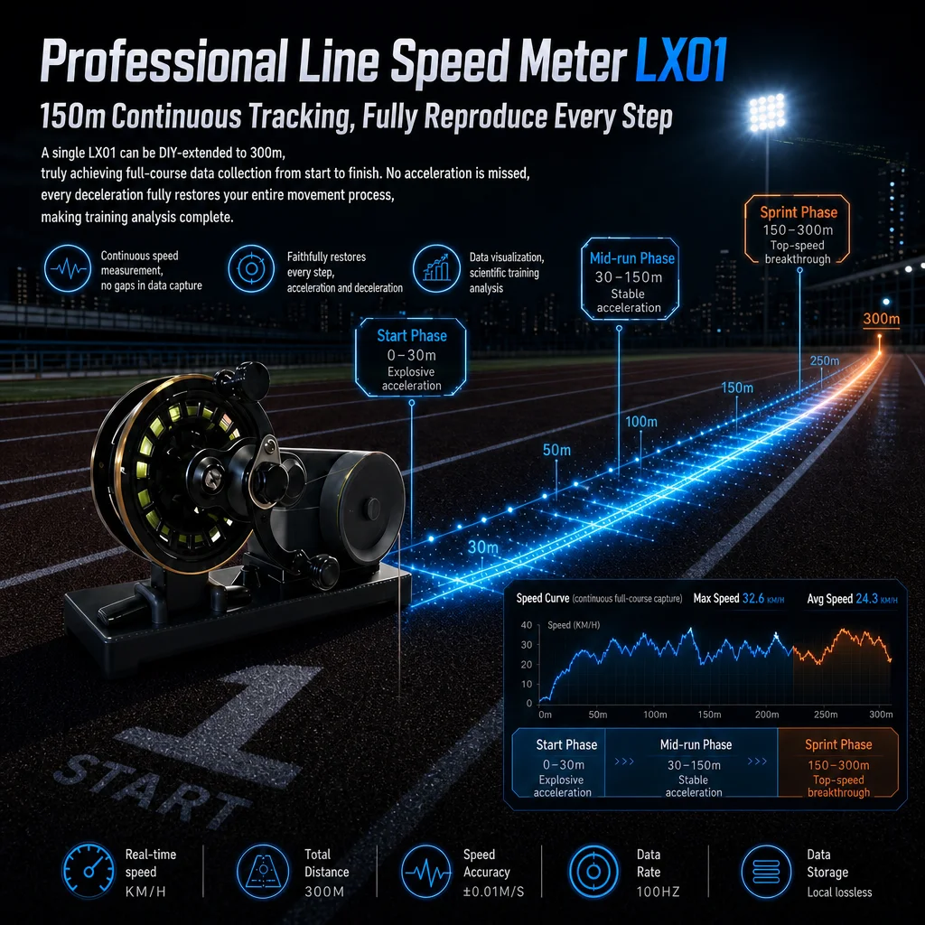 2026QueLing 2026quelingSprint Speed Measuring System with Pull-Wire Encoder Real-Time Velocity Tracking for Running Tests and Sp image 3