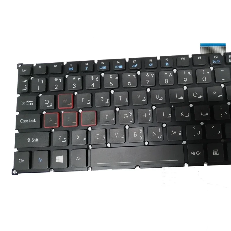 AR Keyboard lampu latar Arab untuk Acer Predator 15 G9-591 G9-593 17 G9-791 Keyboard Laptop G9-792 tombol merah baru 102 Keys