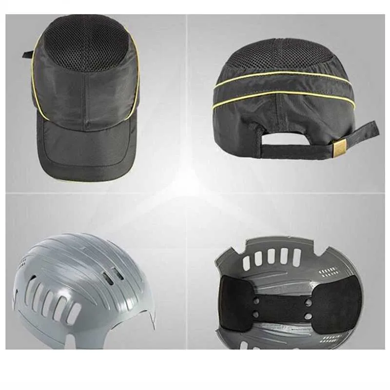 Imagem -04 - Bump Boné Capacete de Segurança de Trabalho Verão Respirável Segurança Anti-impacto Capacetes Leves Moda Casual Protetor Solar Chapéu Protetor