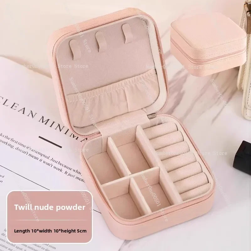 Portable Jewelry Organizer Box Small Mini Travel Case for Earrings Necklace Ring Storage Compact Decor accessory Box Organizer