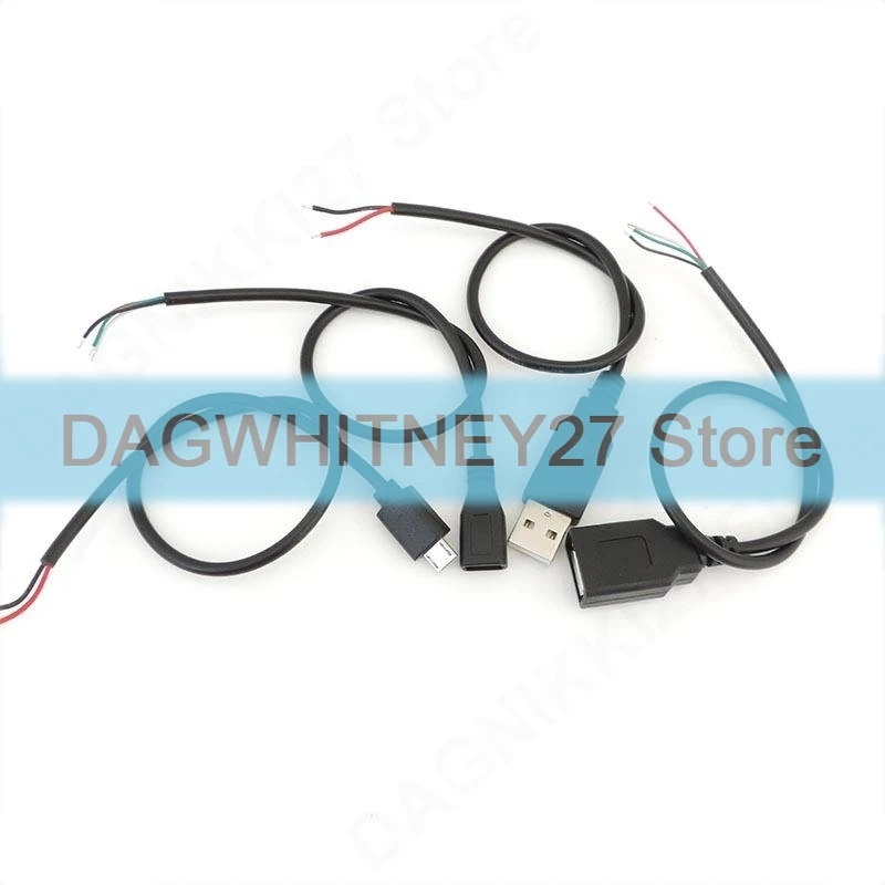 DIY Connector 0.3M USB 2.0 Type A Female Male 2Pin 4pin Cable Power Supply Adapter Charge 2 Wire 4 Wiews V27