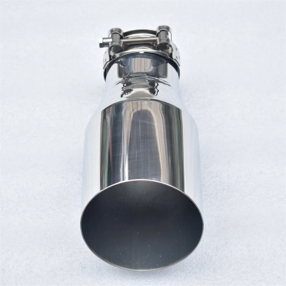 MILLTEK SPORT Auspuffblende aus 304 Edelstahl, abgewinkelt, Einzelrohr, 2,5 Zoll und 4,5 Zoll, Auto-Auspuffdüse zur Modifikation – Detail 4