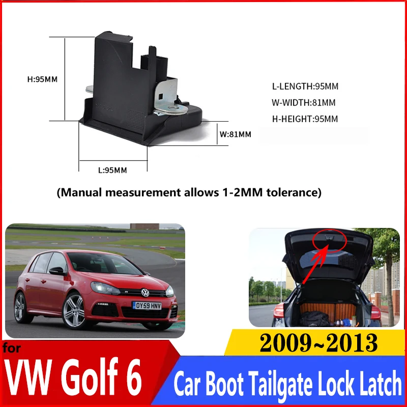 For VW Volkswagen Golf Mk6 2.0TSI R 1.4TSI Cross Golf 2008~2013 5K0827505A Rear Hatch Trunk Door Lock Actuator Car Accessories