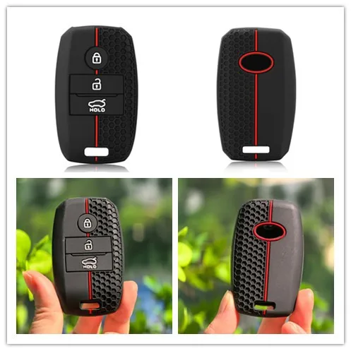 3 Buttons Silicone Car Remote Key Case Cover For KIA Rio Rio5 Sportage Ceed Cerato K3 KX3 K4 K5 Sorento Optima Picanto Grand