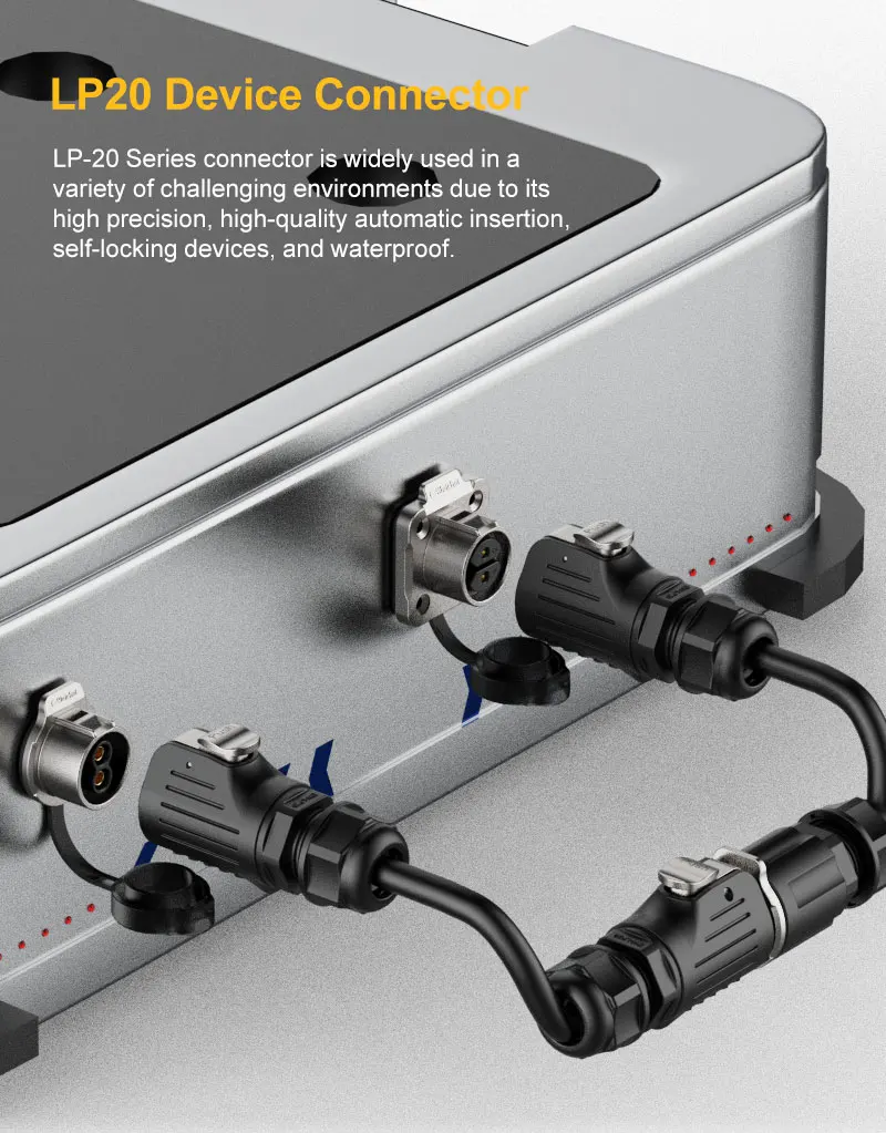 LP20 Stecker und Buchse, IP68, wasserdichter Steckverbinder, Schraubverdrahtung, lötfreier industrieller Luftfahrt-Elektroanschluss, M20, 2–7 Pin – Detail 1