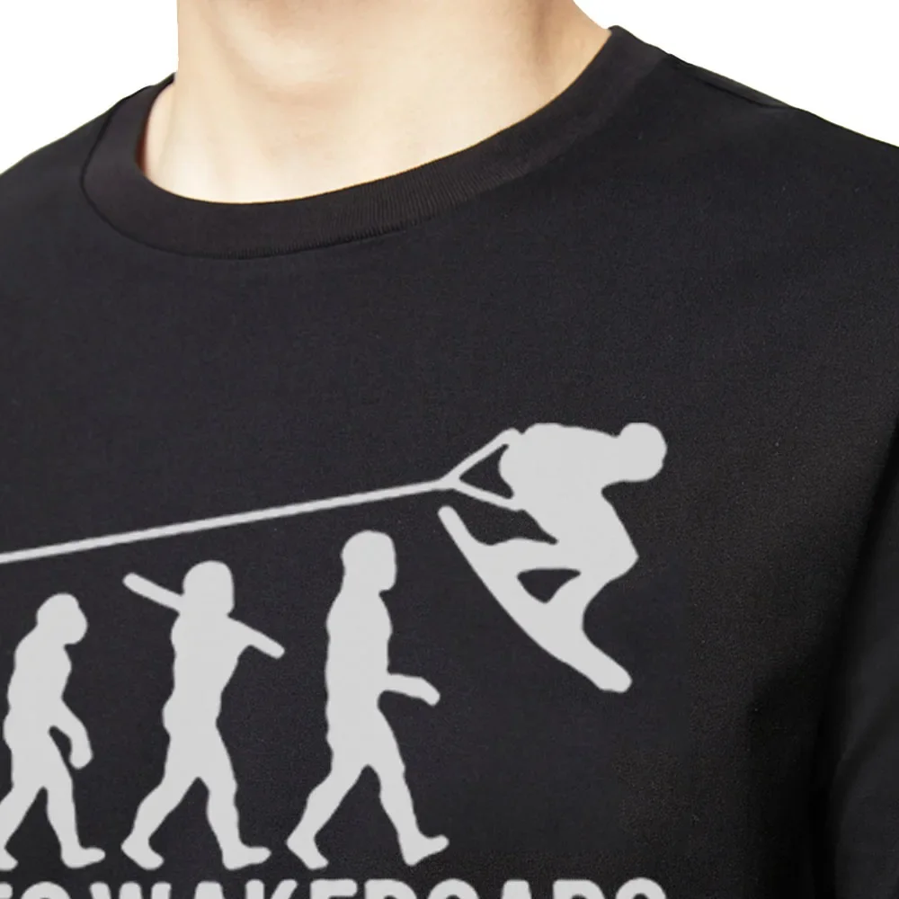 Born To Wakeboard Evolution Cotton Short Sleeve  Funny T Shirt Graphic Harajuku Hip Hop T-shirt StreetwearF