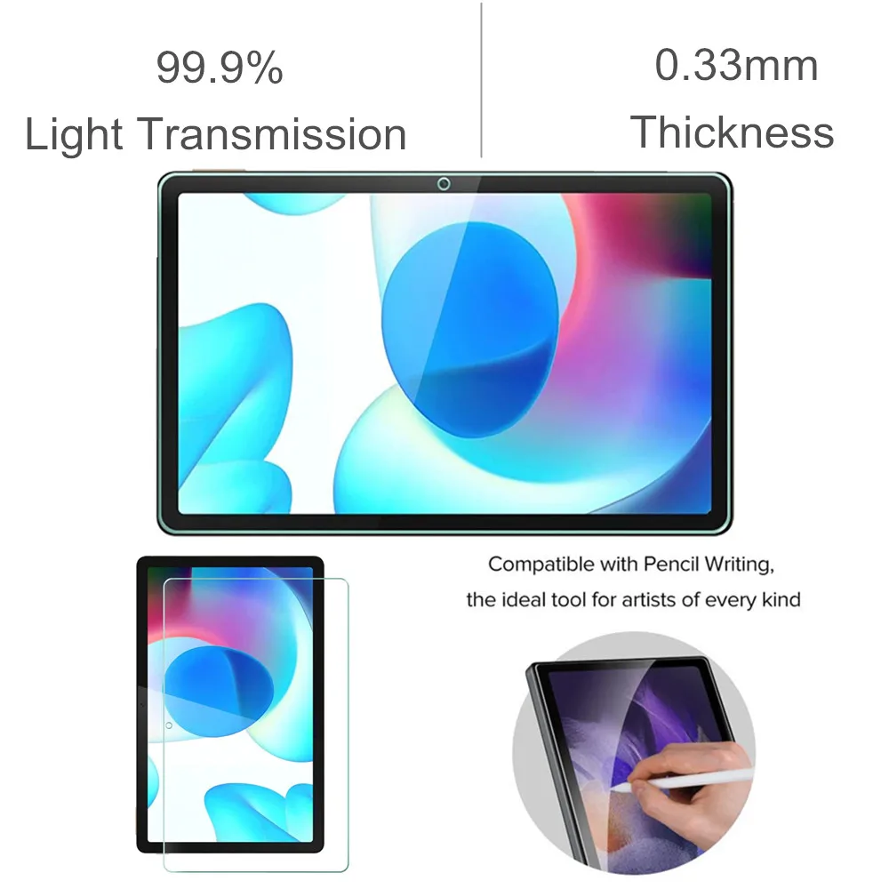 واقي شاشة من الزجاج المقسى مكون من 3 قطع لـ Realme Pad 10.4 بوصة ممن لهم Pad 11 / Realme Pad 2 / X HD أفلام شفافة مضادة للخدش