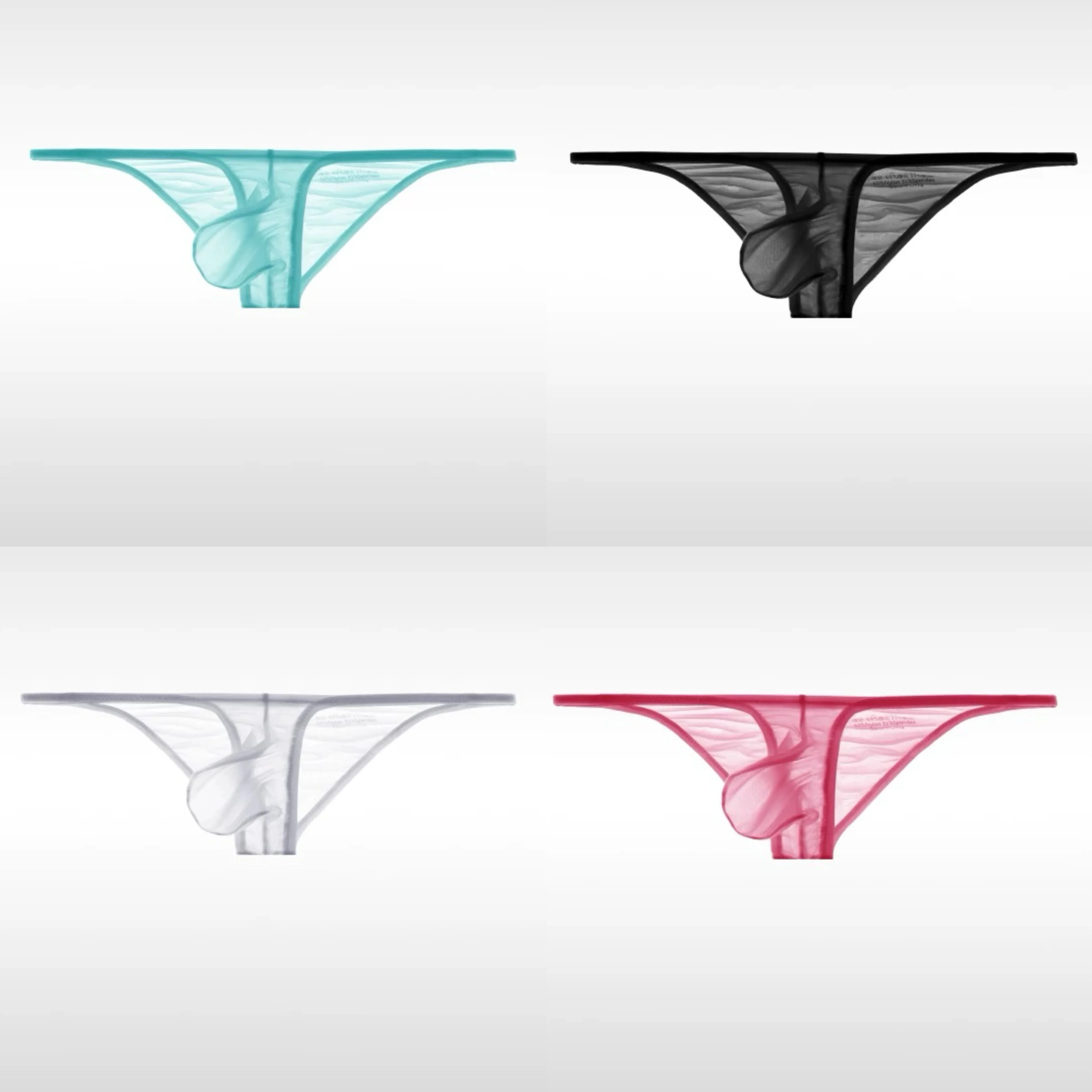 Clearance Sale Underwear men's briefs low waisted ultra-thin ice silk 50g fully transparent personalized and tight fitting