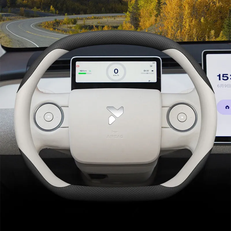 Leather Car Steering Wheel Cover for NIO Firefly 2025 2026 2027 Interior Accessories Firefly Steering Covers