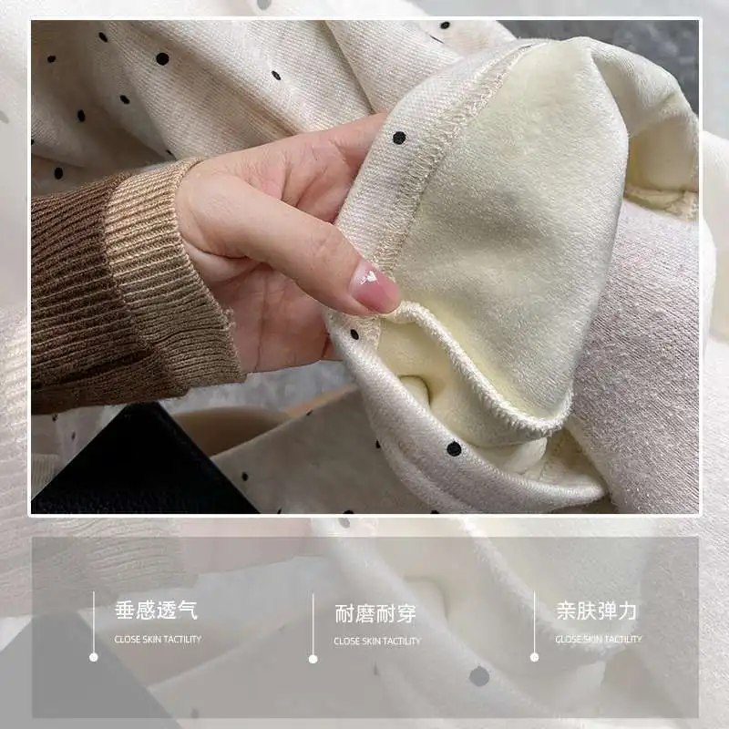 

Широкие брюки с принтом, женские осенние термолоскутные флисовые ультра-длинные трикотажные нежные жаккардовые городские хипстерские подкладки в клетку 2025