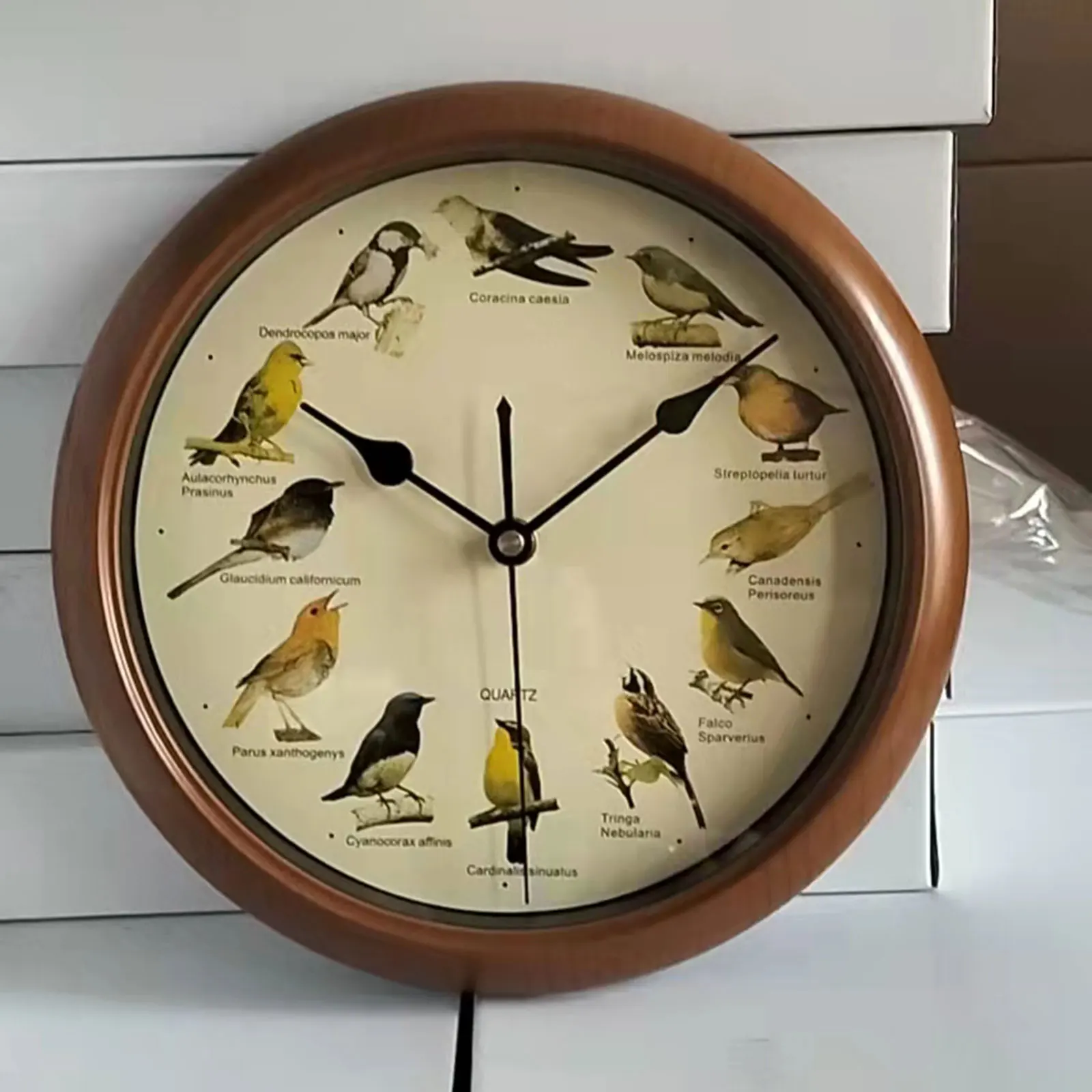 Horloge Murale Minimaliste en Forme d'Oiseau, Silays euse qui Chante à l'Heure, avec Son, pour Cuisine, Chambre à Coucher, Salon, Bureau, Décoration