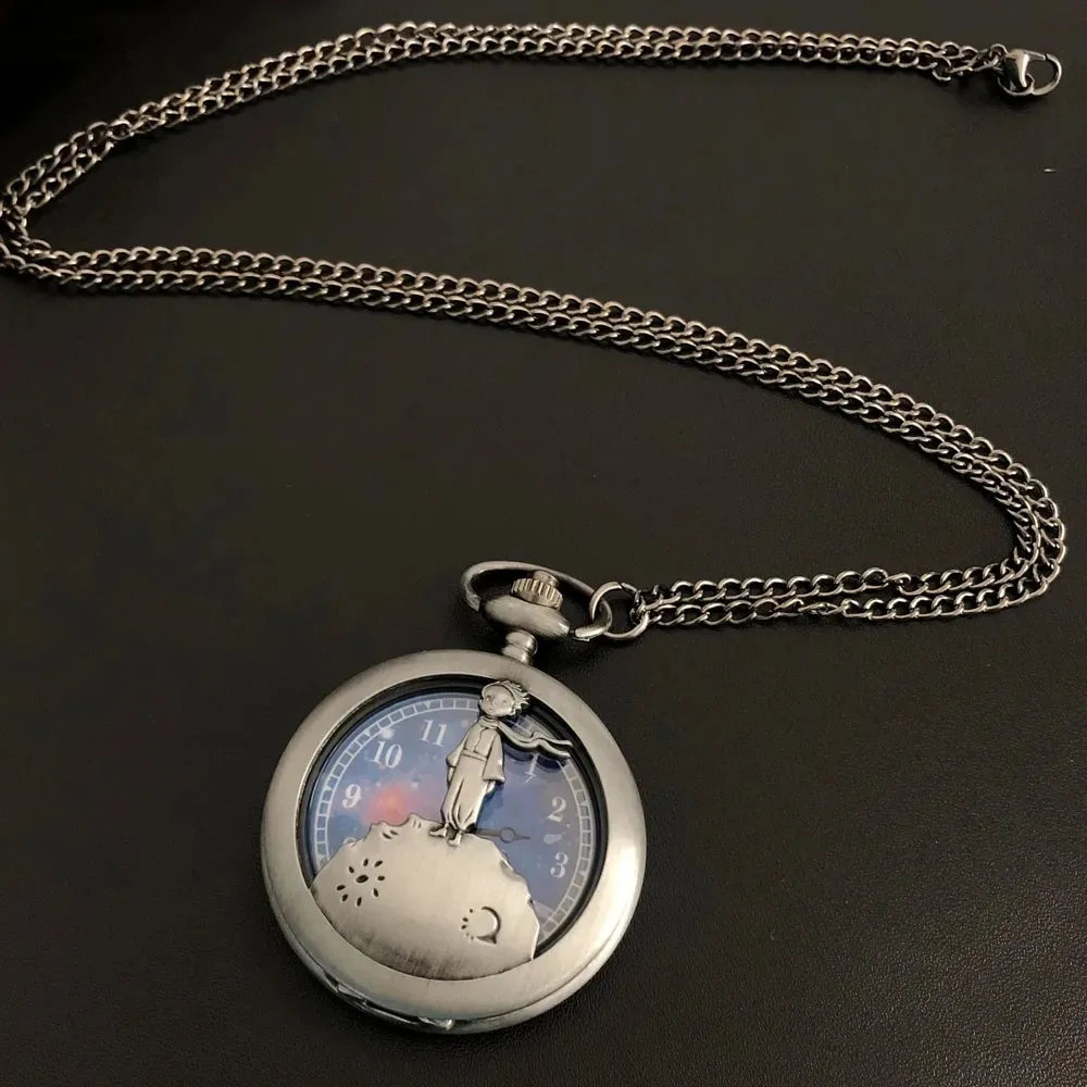 유명한 이야기 빈티지 할로우 컬러 다이얼 석영 주머니 시계 목걸이 펜던트 선물 여성 또는 남성 Fob 체인