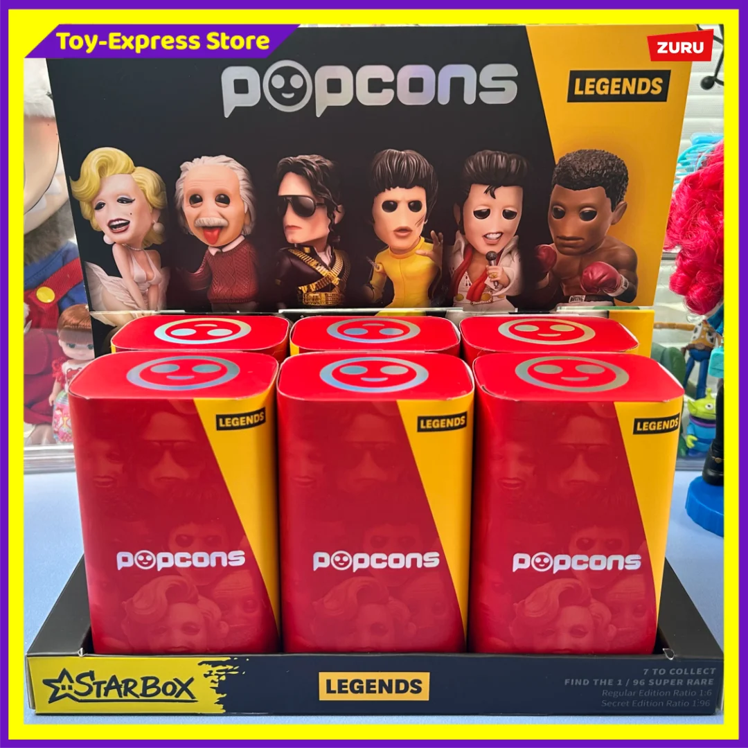 New Zuru Popcons Legends Blind Box Collectible Figure Elvis Presley Celebrity Character Desktop Decor Display Toy Christmas Gift