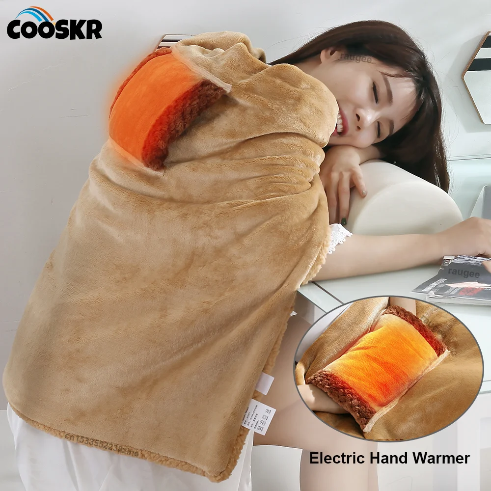 

Electric Blanket Flannel Heating Shawl Portable Heater Mat Hands Foot Warmer Thermal Mat for Legs Back Hot Compress Pad 60x80cm