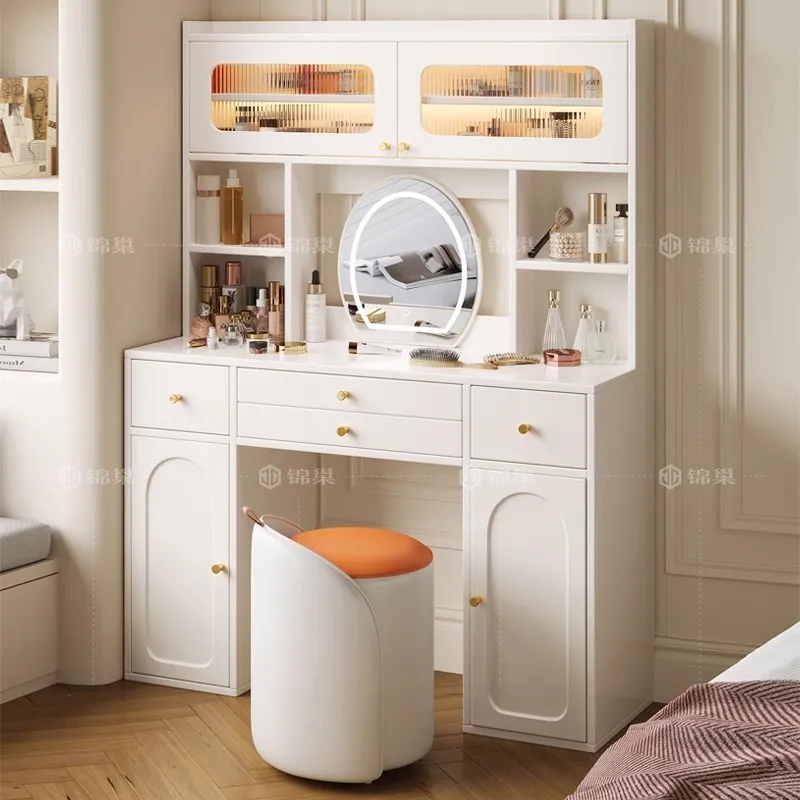 Cream wind light luxury dresser bedroom storage cabinet integrated modern simple dresser large capacity high-end makeup table