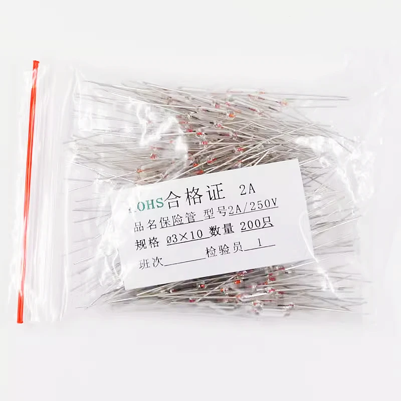 7 Kinds * 20pcs = 140pcs/lot 3*10mm 250V Axial Fast Glass Fuse with Lead Wire Mix Set 0.5A 1A 1.5A 2A 3A 4A 5A 3x10mm