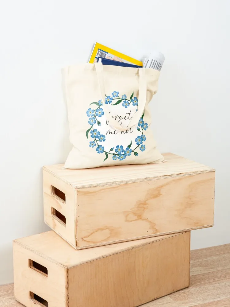 Forget Me Not Tote Bag tote men the personalized canvas bags
