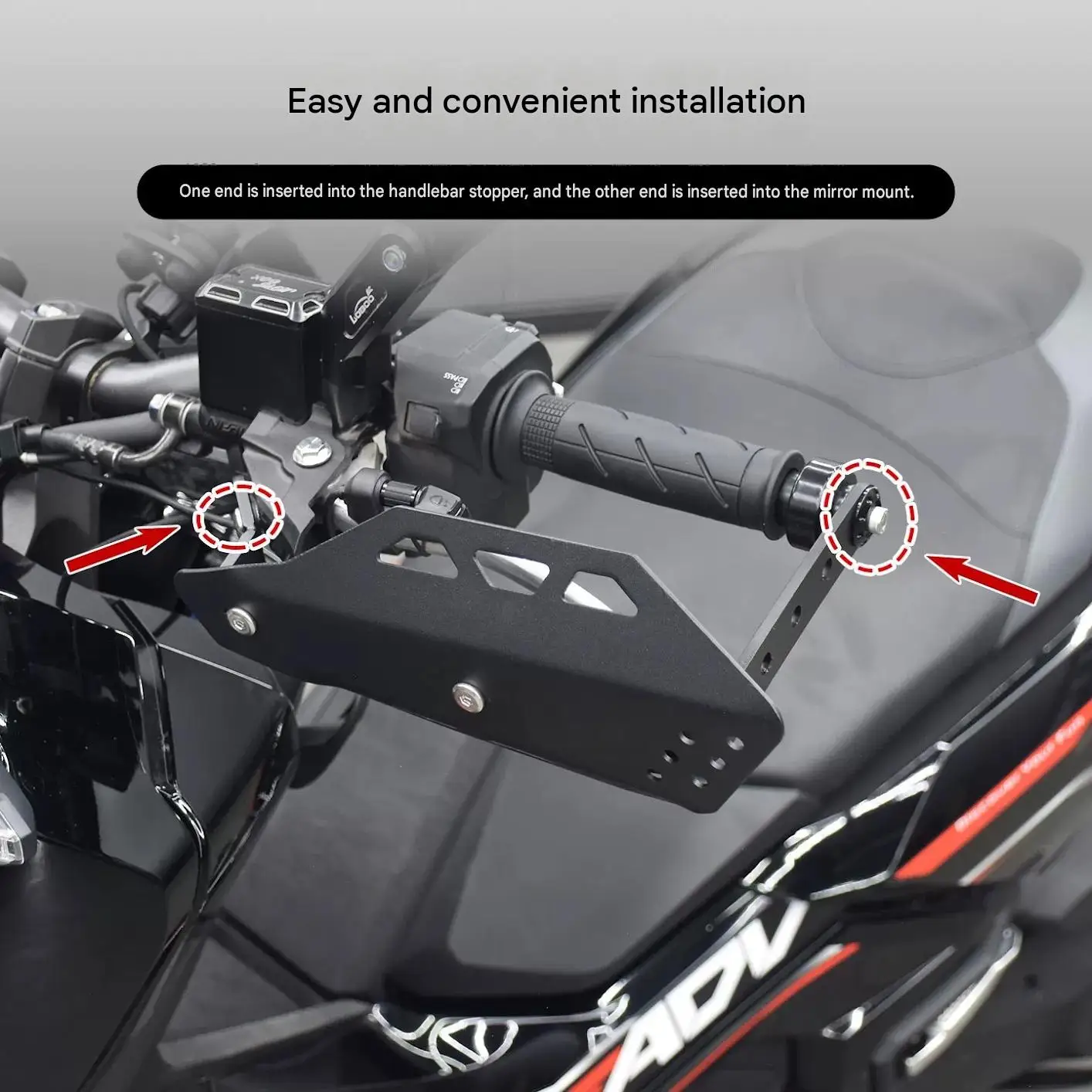 For Honda ADV350 Off-Road Windshield Handlebar Guard Modified Thickened Aluminum Alloy Bracket Motorcycle Buffering Impact Prote