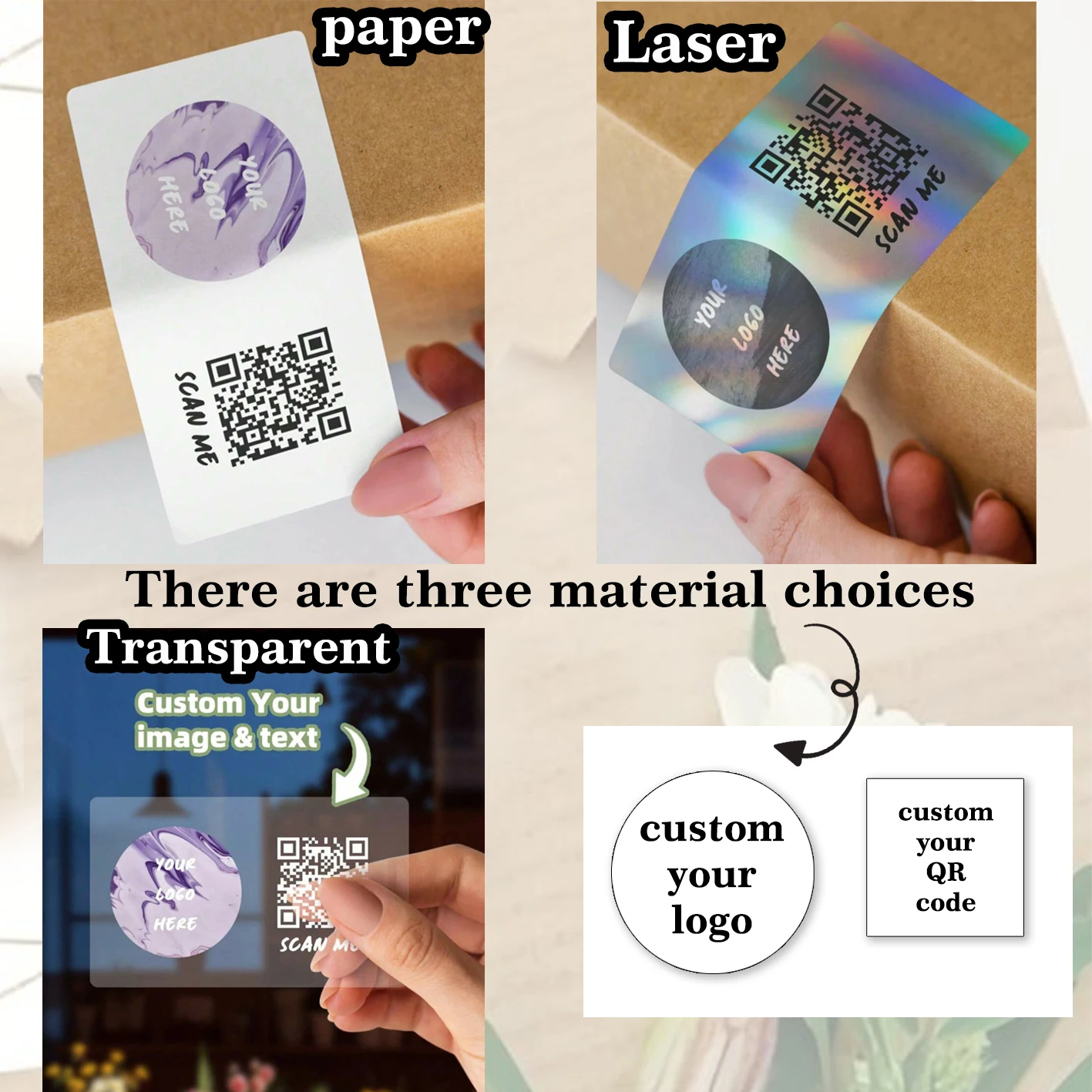 100 قطعة من ملصقات رمز الاستجابة السريعة لشركة العلامات التجارية لتغليف الهدايا وترويج المنتج للعودة إلى المدرسة ومناسبات أعياد الميلاد وحفلات الزفاف