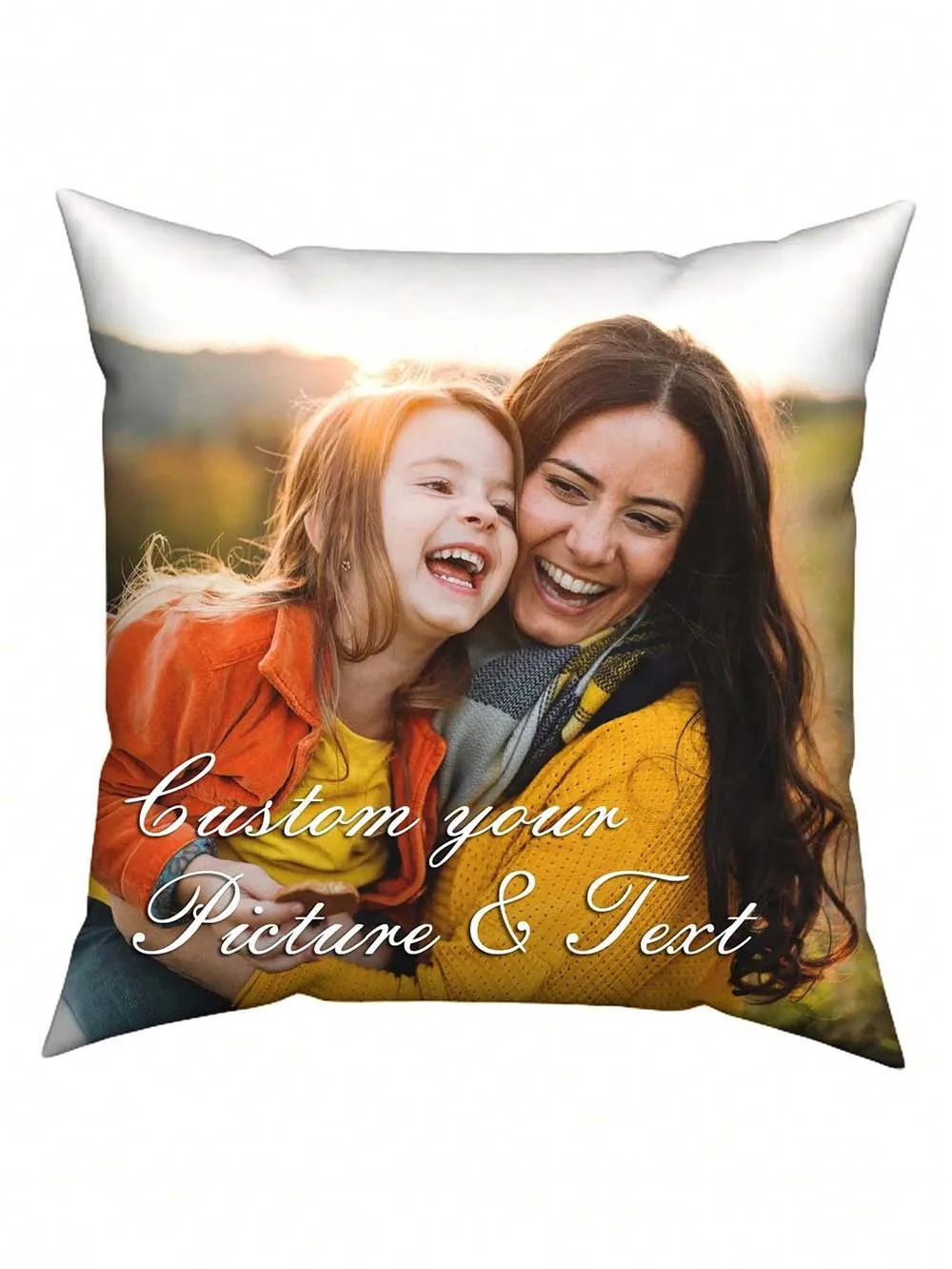 

Custom Photo Picture Cushion,Mother's Day Gift, Customized Throw Pillow Home Decorative, Square Wedding Pet Baby Print