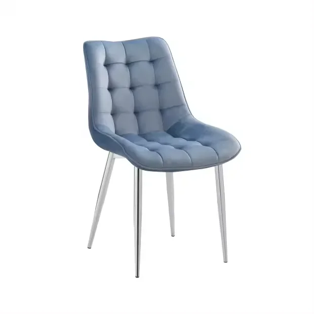 

For Wholesale Modern Design Fabric Furniture Velvet Upholstered Restaurant Dining Chairs with Metal Legs