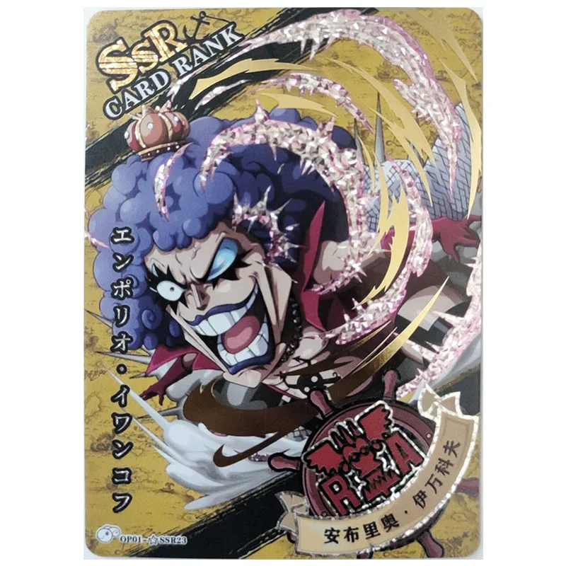 Anime ONE PIECE Rare Diamond Flash SSR Game Cards Karasu Ivankov Sakazuki Luffy Toys for boys Collectible Cards Birthday Present