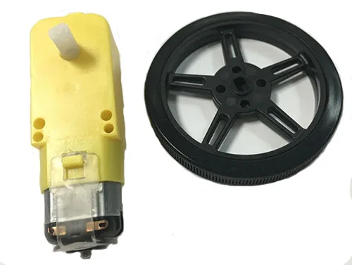 

2 шт. недорогой игрушечный двигатель постоянного тока с редуктором и колесом для 3 В 6 В 9 В 12 В