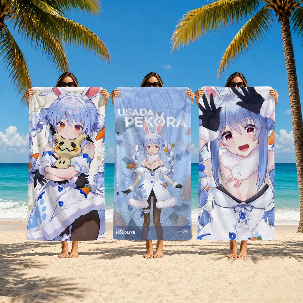 VTuber U-Usada Pekora Towel Towel beach towel, quick drying absorbent bath towel for Swim,Gym,Camping,Outdoor hot