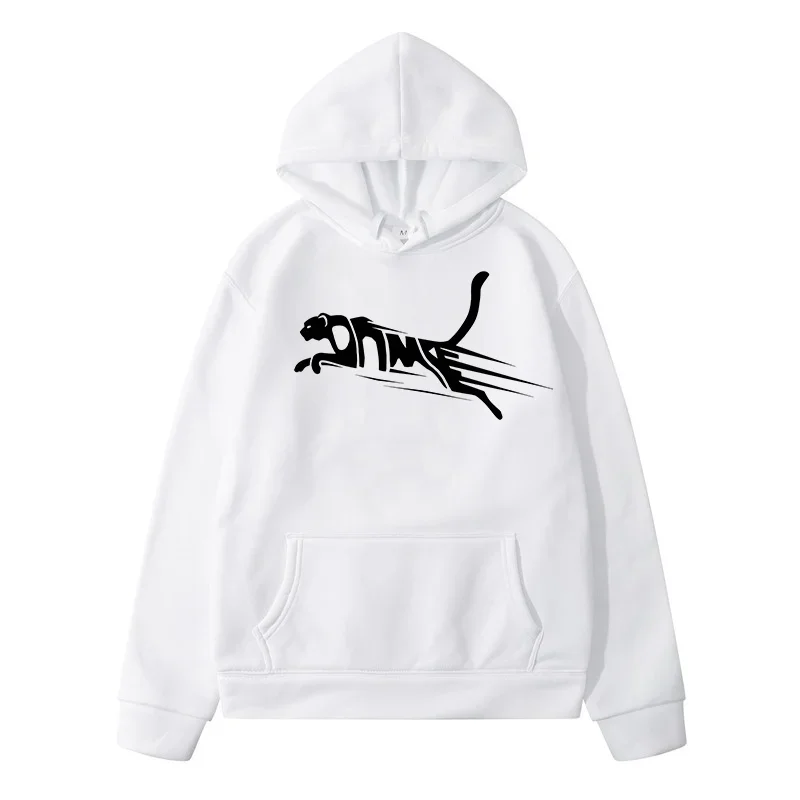 

Letter Leopard Hoodie Fashion Short Sleeve Unisex Hoodie Casual Men Women Pullover Streetwear Autumn Hooded Tops Clothes