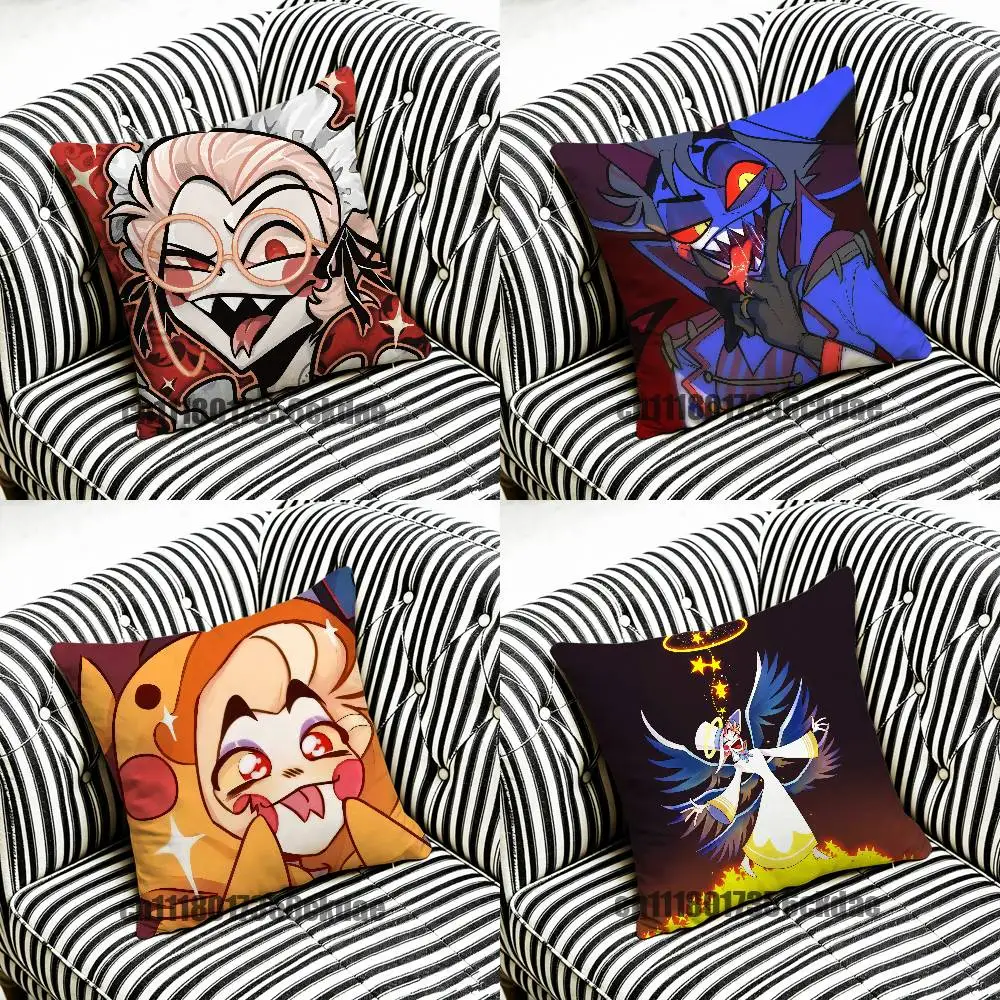 For Lucifer Hazbin Hotel Throw Pillow Cover Case Decorative Pillowcase Accent Cushion Covers Living Room