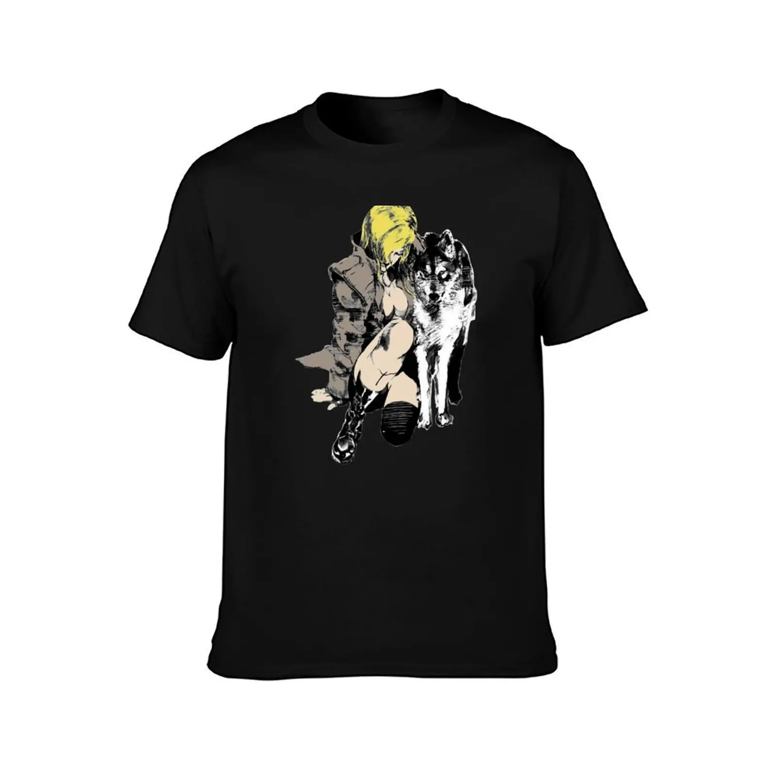 Sniper Wolf T-Shirt, Summer Casual Cotton Tee, Oversized Streetwear Tops, Vintage Graphic Print, Loose Fit Short Sleeve