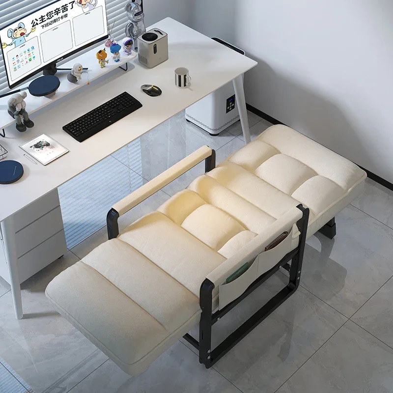 Reclining chair office lunch break folding chair computer chair can sit and lie down dual-purpose