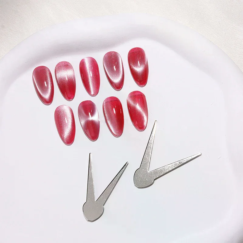 جديد المزدوج نهاية الفرنسية القط العين المغناطيس أداة لوحة أداة مغناطيسية قوية مسمار الفن مساعد مساعد هلام البولندية أدوات المغناطيس DIY بها بنفسك