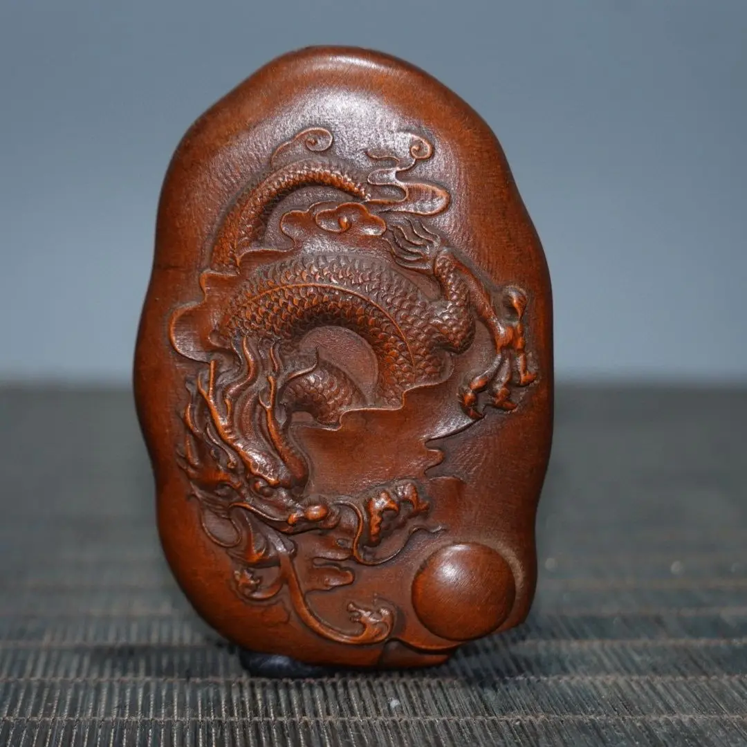 Hand Carved Wood galloping horse Talisman Statue Figurine Desktop Ornaments Home Decoration Crafts Tea Pet Decor